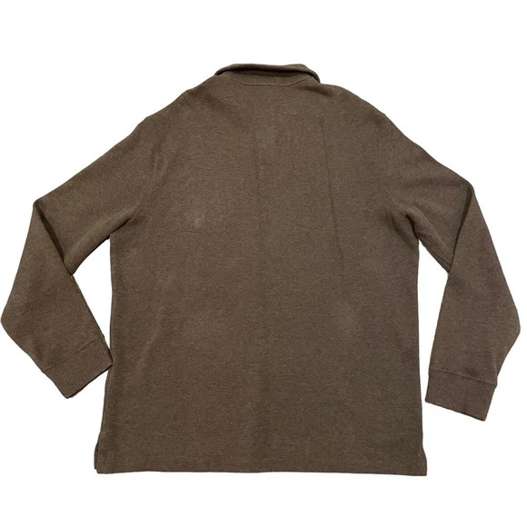 Polo Ralph Lauren Men's  1/4 Zip Pullover Cotton Sweater Brown Large - Picture 7 of 9